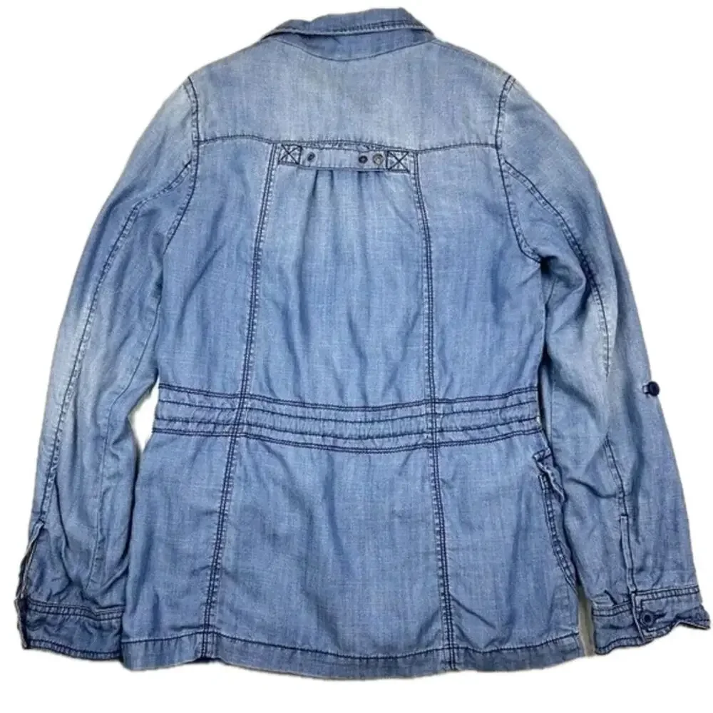 ANTHROPOLOGIE Marrakech Chambray Anorak Denim Jacket Size XS ✨💙✨ - Picture 8 of 14